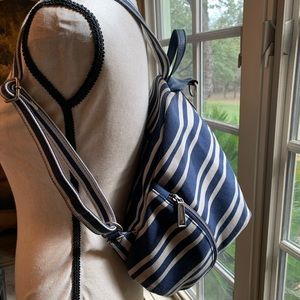 Rebecca Minkoff Lrg Julian Canvas Stripe Backpack